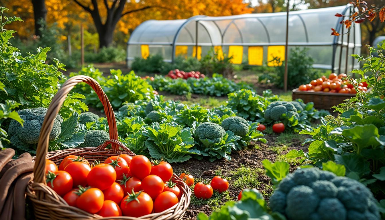 discover essential autumn gardening tips, including the benefits of planting cover crops, growing cool weather vegetables, implementing medfly quarantine strategies, and making the most of your last summer tomato harvest.
